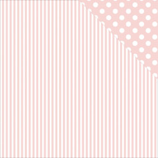 Лист двусторонней бумаги Pink Stripe, 30*30 см от Kaisercraft