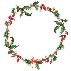 Лист-высечка Holly Wreath, 30*30 см от Kaisercraft