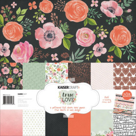 Набір паперу True Love, 12 аркушів + наклейки від Kaisercraft