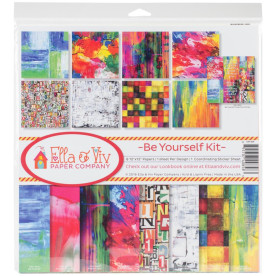 Набір одностороннього паперу Be Yourself, 8 листів + наклейки від Ella And Viv