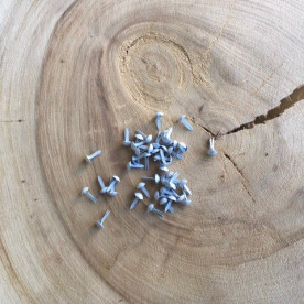 Набор металлических брадсов , цвет белый, 20 шт, 5*9 мм