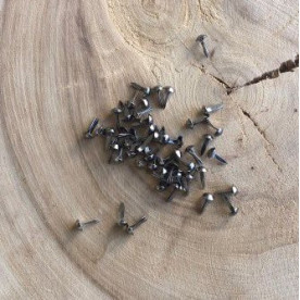 Набір металевих брадс, колір нікель, 20 шт, 5 * 9 мм