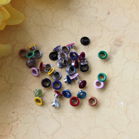 Набір люверсів різнокольоровий, 20 шт., 5 мм 