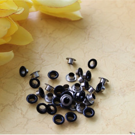 Набір люверсів, колір чорний, 20 шт., 5 мм