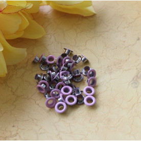 Набір люверсів рожевий, 20 шт., 5 мм