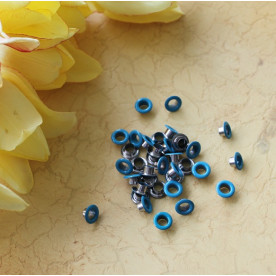 Набір люверсів, колір блакитний, 20 шт., 5 мм