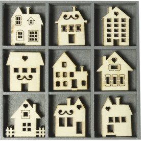 Набір міні-заготовок Будиночки, 9 шт, 3 см від Knorr Prandell