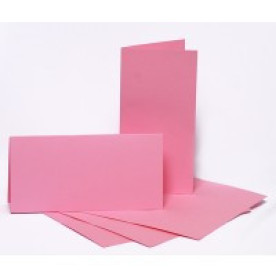 Набор заготовок для открыток 10,5*21 см 5 шт, цвет розовый от ROSA TALENT