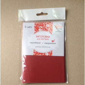 Набір заготовок для листівок 14,8 * 10,5 см 5 шт, бордовий від ROSA TALENT