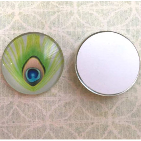 Стеклянный кабошон Жар Птица, 1 шт, 25 мм