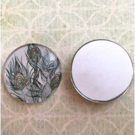 Скляний кабошон Жар-птиця 2, 1 шт, 25 мм