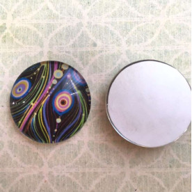 Скляний кабошон Жар-птиця 3, 1 шт, 25 мм