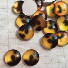 Стеклянный кабошон Закат, 1 шт, 12 мм