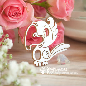 Чипборд Попугай, 43*38 мм от Scrapbox