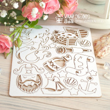 Чіпборд набір Піратський малий з русалкою, 111 * 135 мм від Scrapbox