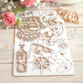 Чипборд набор Пиратский малый с кораблем, 98*159 мм от Scrapbox