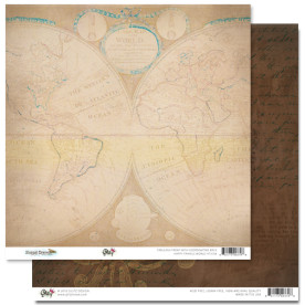 Двусторонняя скрапбумага Happy Travels - World от Glitz Design