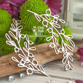 Чіпборд Гілочки з ягідками 2 шт, 46 * 83 мм від Scrapbox