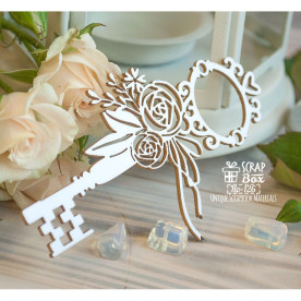 Чіпборд Ключ з квітами, 59 * 94 мм від Scrapbox