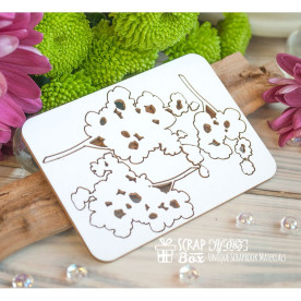 Чипборд набор веточек хлопка, 62*86 мм от Scrapbox