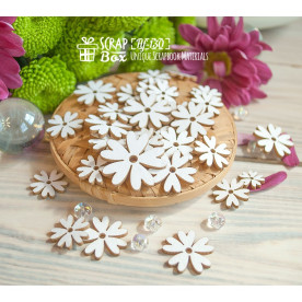 Чипборд набор цветов космея (30 шт), 15*15 мм от Scrapbox