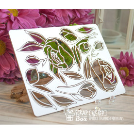 Чипборд набор цветов пиона, 102*127 мм от Scrapbox