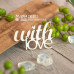 Чіпборд, напис WithLove, 35х24мм, Scrapbox