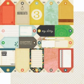 Двосторонній скраппапір Story Teller - Tag Cuts від Crate Paper