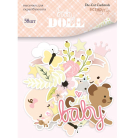 Набор высечек для скрапбукинга Doll Baby 58 шт Scrapmir