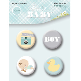 Набор скрап-фишек Smile Baby 4 шт от Scrapmir