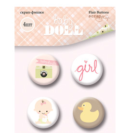 Набір скрап-фішок Doll Baby 4 шт від Scrapmir