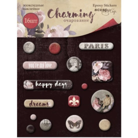 Набір епоксидних наклейок Charming (Чарівність) 16 шт від Scrapmir