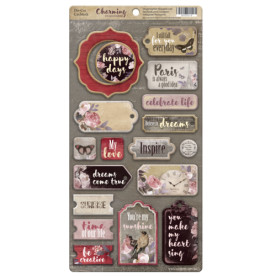 Чипборд для скрапбукинга Charming ENG 18 шт от Scrapmir