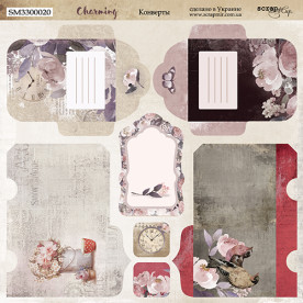 Аркуш двостороннього паперу Конверти Charming 20 * 20, 1 лист від Scrapmir