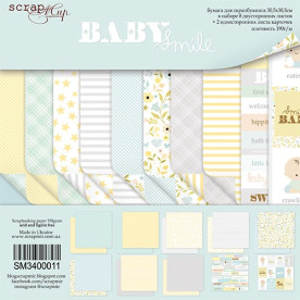 Набір двостороннього паперу Smile Baby 30 * 30 см, 10 л Scrapmir