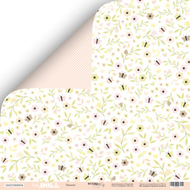 Лист двусторонней бумаги Flowers 30*30 см Scrapmir
