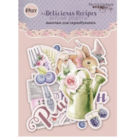 Набор высечек для скрапбукинга Delicious Recipes 49 шт от Scrapmir