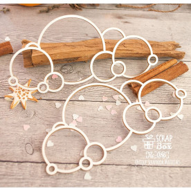 Чіпборд Складний шейкер набір кіл 2шт, 140 * 66 мм від ScrapBox