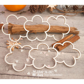 Чипборд Шейкер три простых цветочка 2 шт, 55*144 мм от ScrapBox