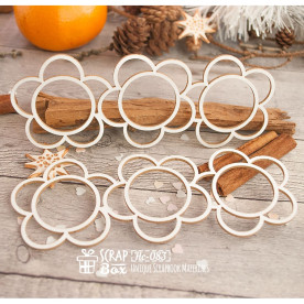 Чіпборд Шейкер три складних квіточки 2 шт, 56 * 147 мм від ScrapBox