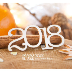 Чіпборд "2018", 50 * 23 мм від ScrapBox