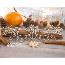 Чіпборд Гірлянда з гостролистом і підвісками, 160 * 48 мм від ScrapBox