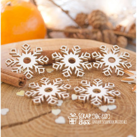 Чіпборд Набір з 5-ти сніжинок, 29 * 29 мм від ScrapBox