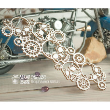 Чіпборд композиція з черепами, 58 * 140,5 мм від Scrapbox