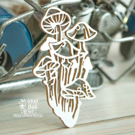 Чипборд Поганки, 40*66 мм от Scrapbox