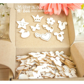 Набор коробочка счастья Baby (90 шт.), 20*20 мм от Scrapbox