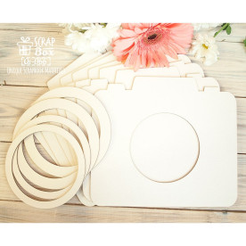 Основа для альбома Фотоаппарат квадратный, 7 шт, объектив шейкер от Scrapbox