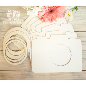 Основа для альбома фотоаппарат прямоугольный (7 шт. объектив шейкер) от Scrapbox