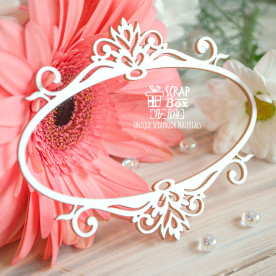 Чипборд Барокко рамка овальная, 100*79 мм от Scrapbox