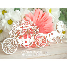 Чіпборд карета з конем в упряжці, 174 * 73 мм від Scrapbox